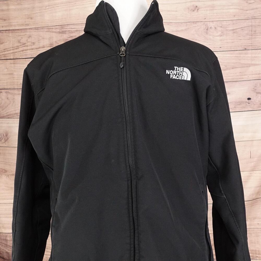 The North Face‎ Jacket Mens 2XL Black Fleece Lined Soft Shell Full Zip Coat